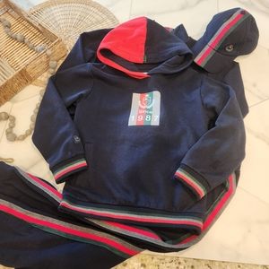 [ MAYORAL] BOYS SIZE 8, CUTEST EVER RED BLUE& GREEN HOODED PULL OVER SWEATER
